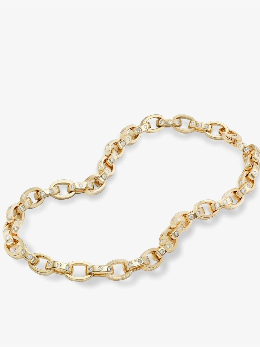Melinda Maria Gold Link Necklace with Pavé Accents - Picture 3 of 9